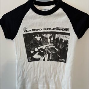 Brandy Melville Black and White Graphic T-Shirt
